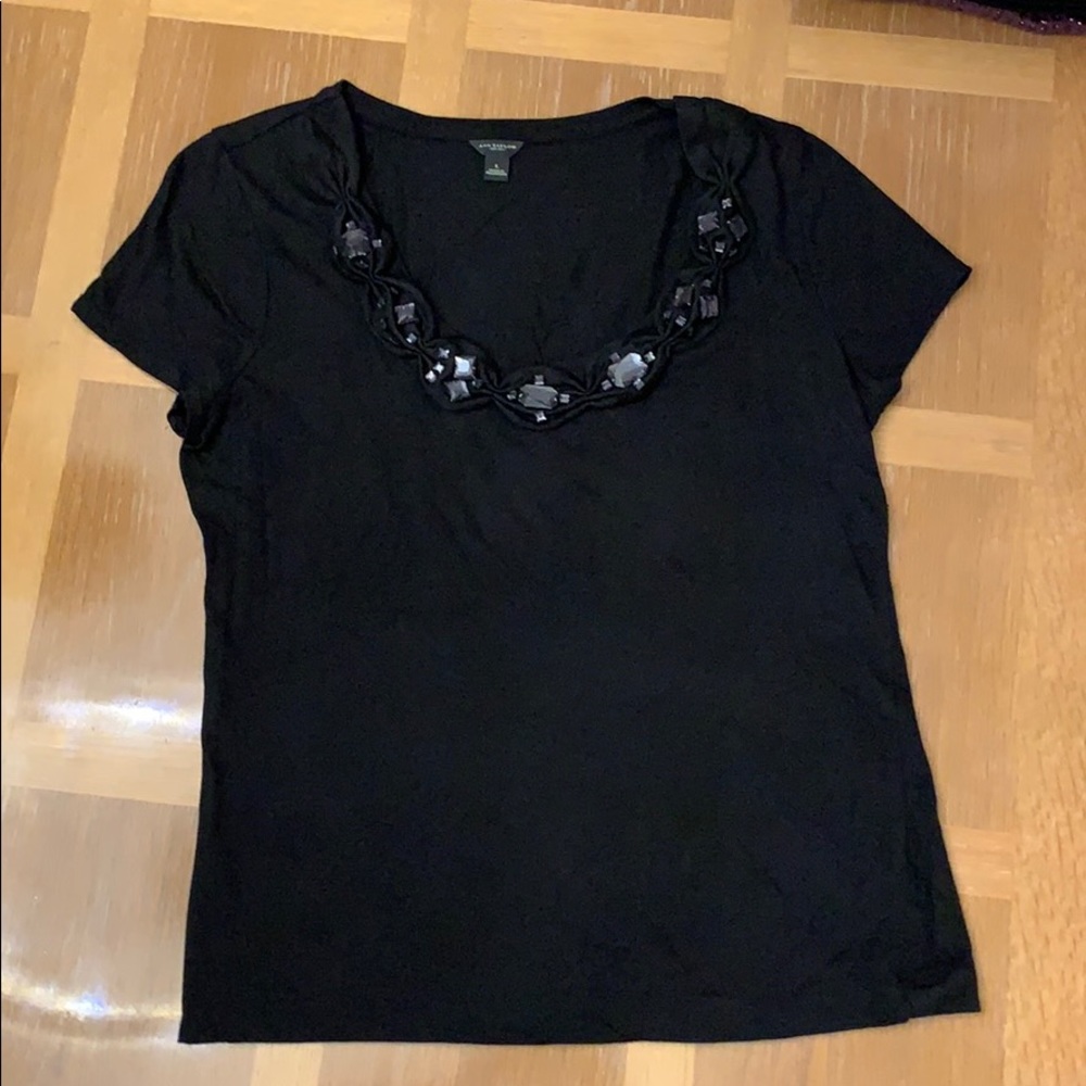 Ann Taylor black top size large
